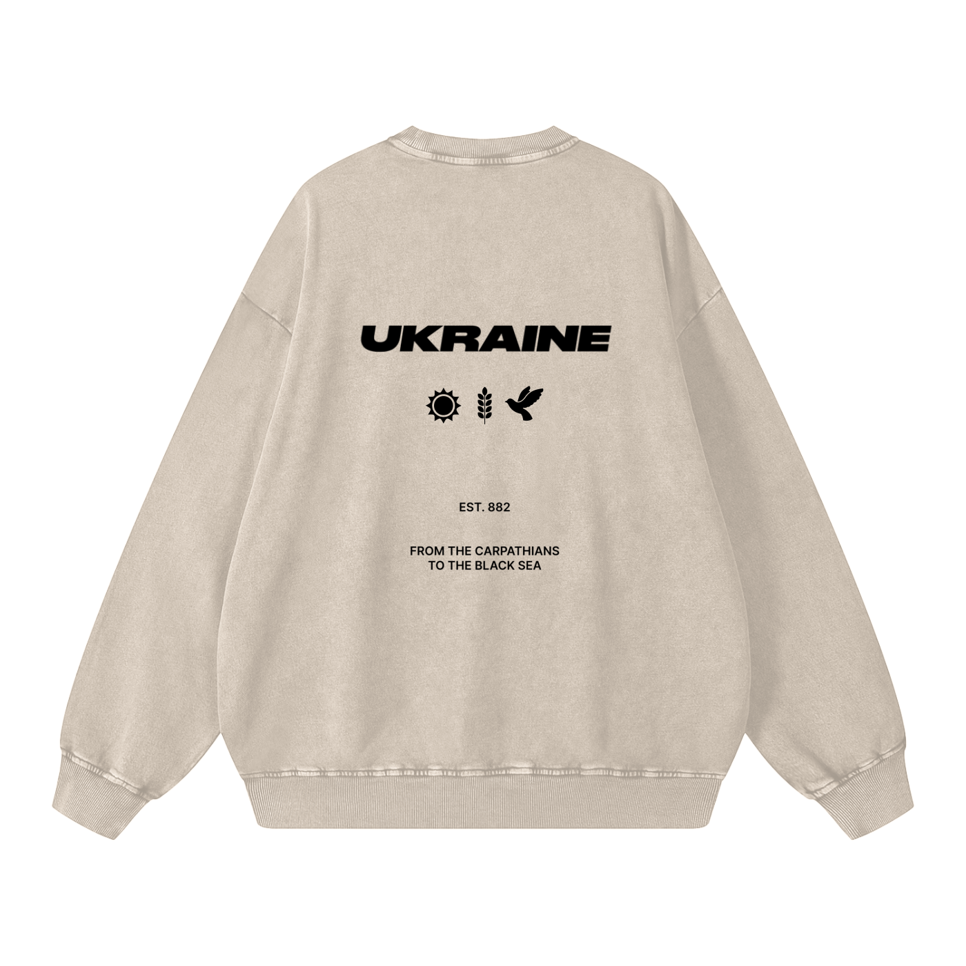 “UKRAINE 882” Snow Washed Oversized Sweatshirt