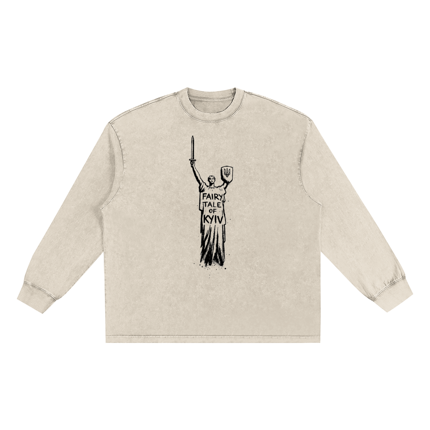 "Fairytale of Kyiv" Snow Washed Frayed Edge T-Shirt