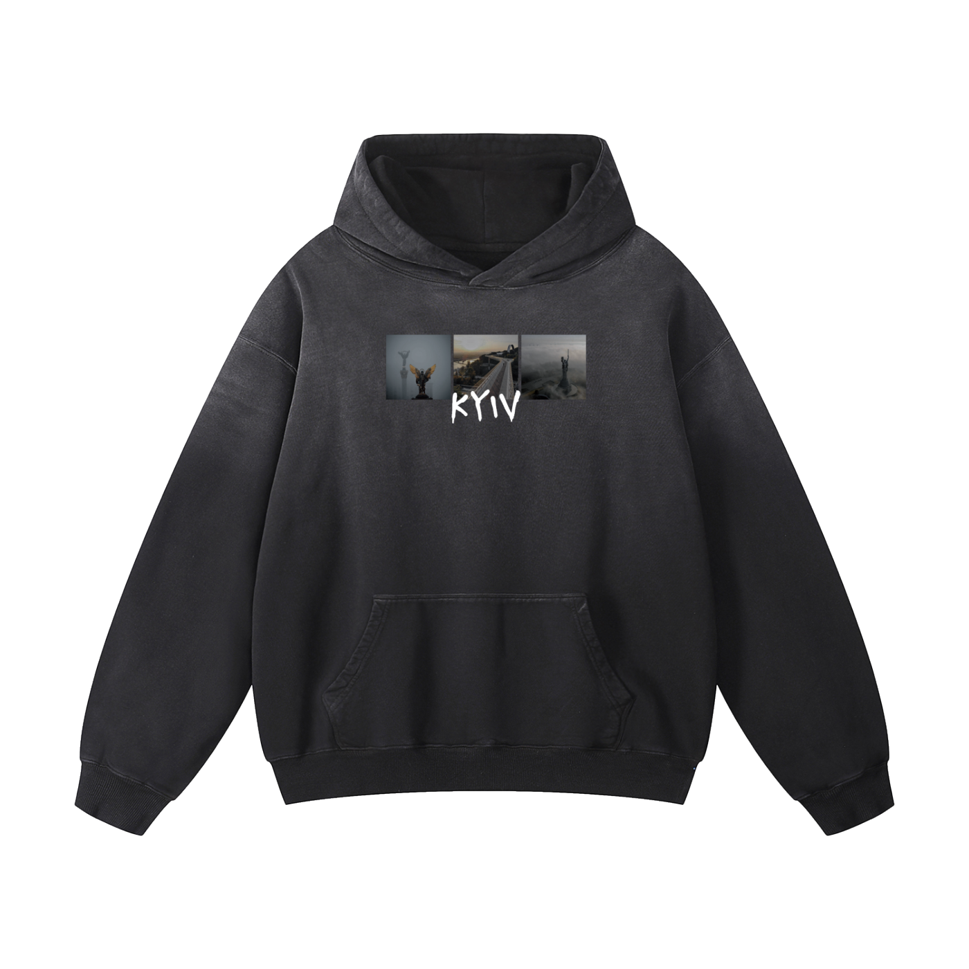 "KYIV" Heavyweight Sunfade Oversized Hoodie
