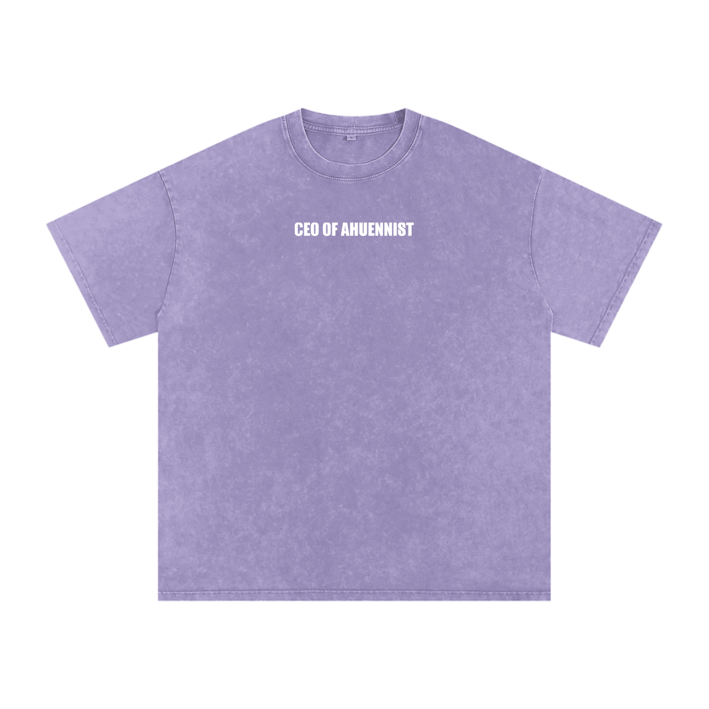 "CEO OF AHUENNIST" Snow Washed Oversized Cotton T-Shirt