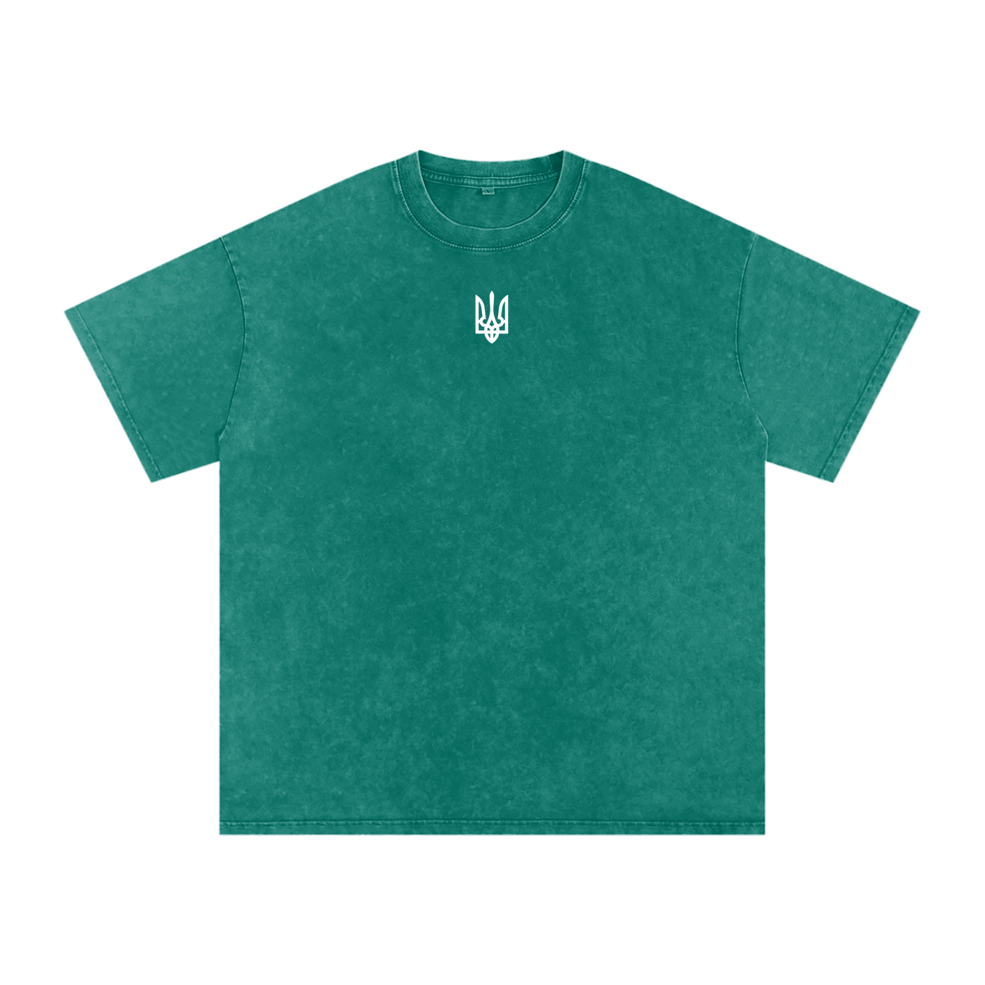 "Тризуб" Acid Wash Oversize T-Shirt - 250 GSM