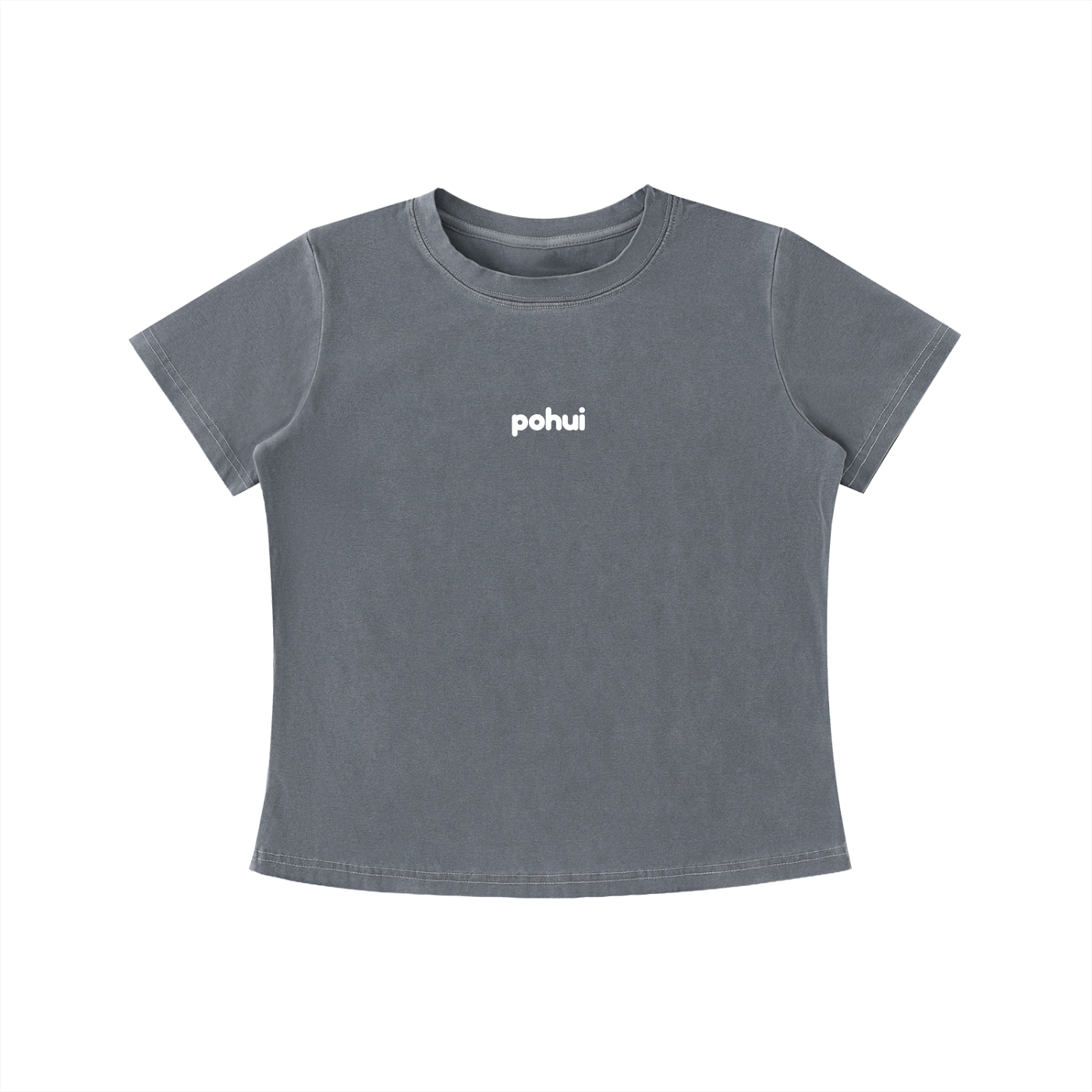"pohui" Vintage Wash Slim Fit T-shirt