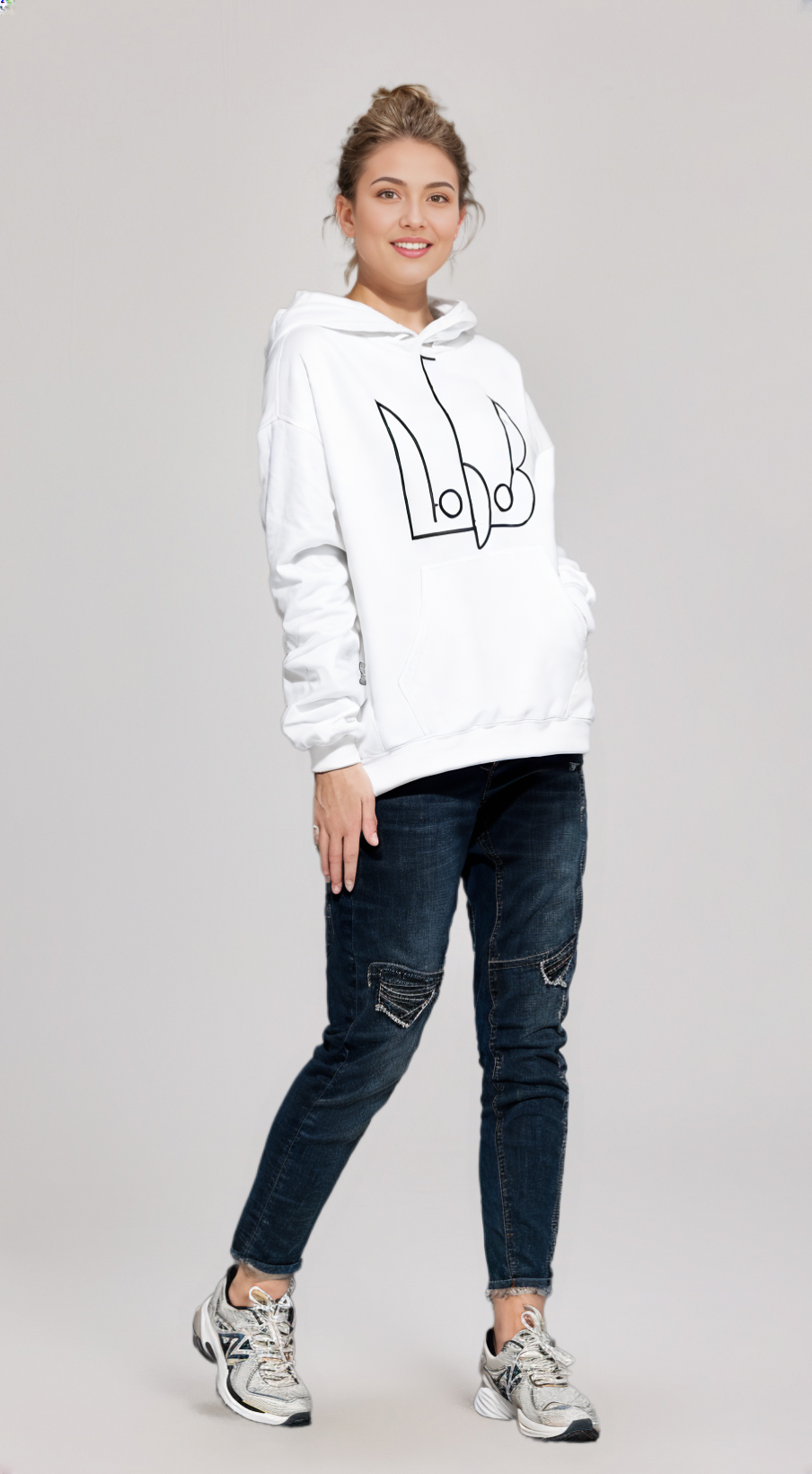 "Любов" Oversize Heavyweight Fleece Hoodie (white)