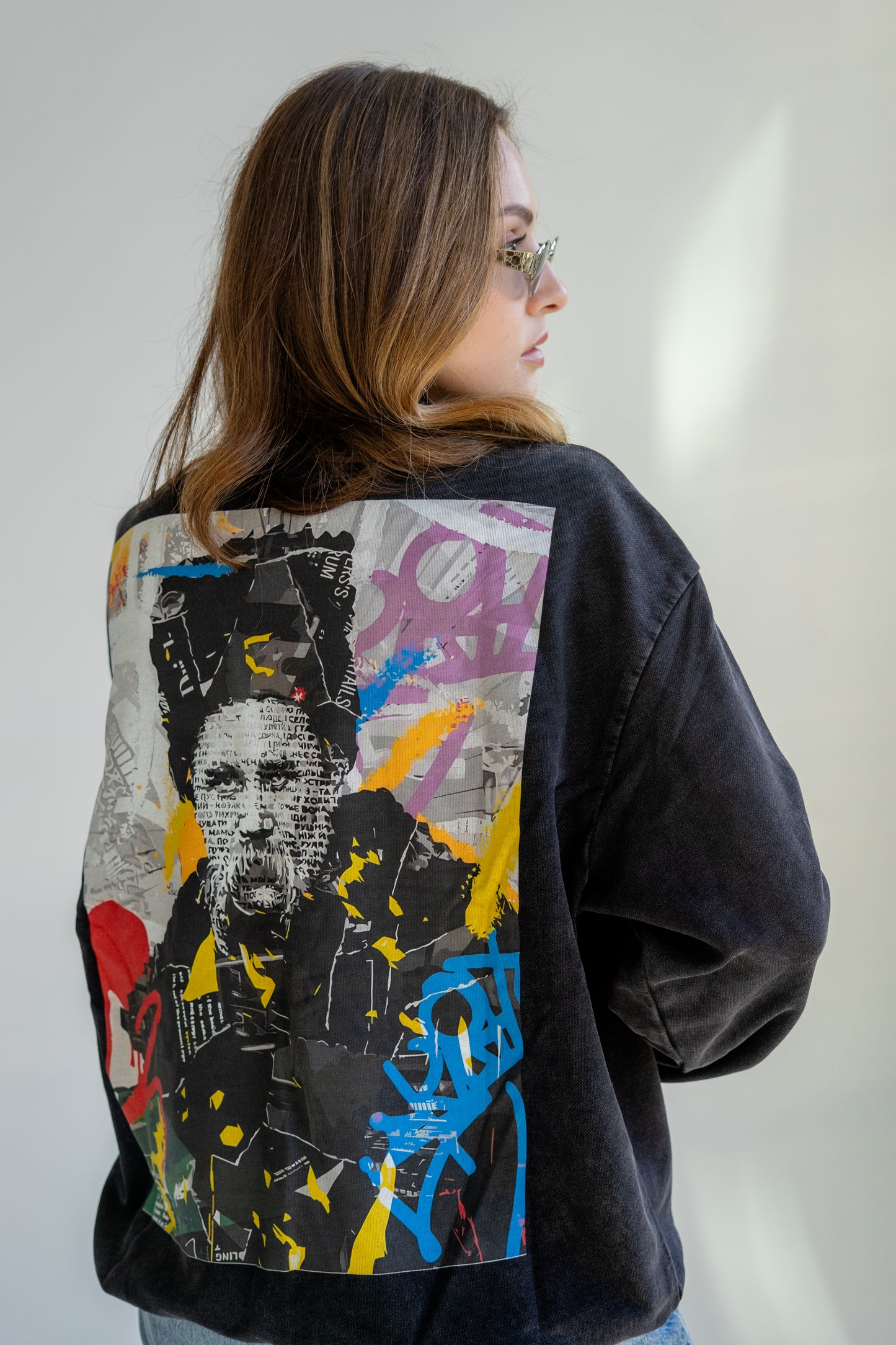 "Shevchenko"  Vintage Unisex Pullover (back) - 360 GSM