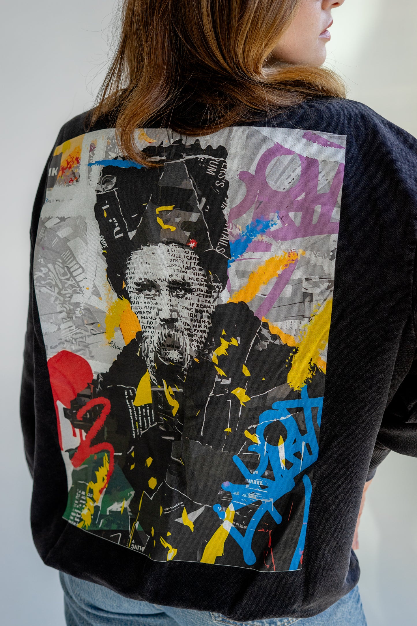 "Shevchenko"  Vintage Unisex Pullover (back) - 360 GSM