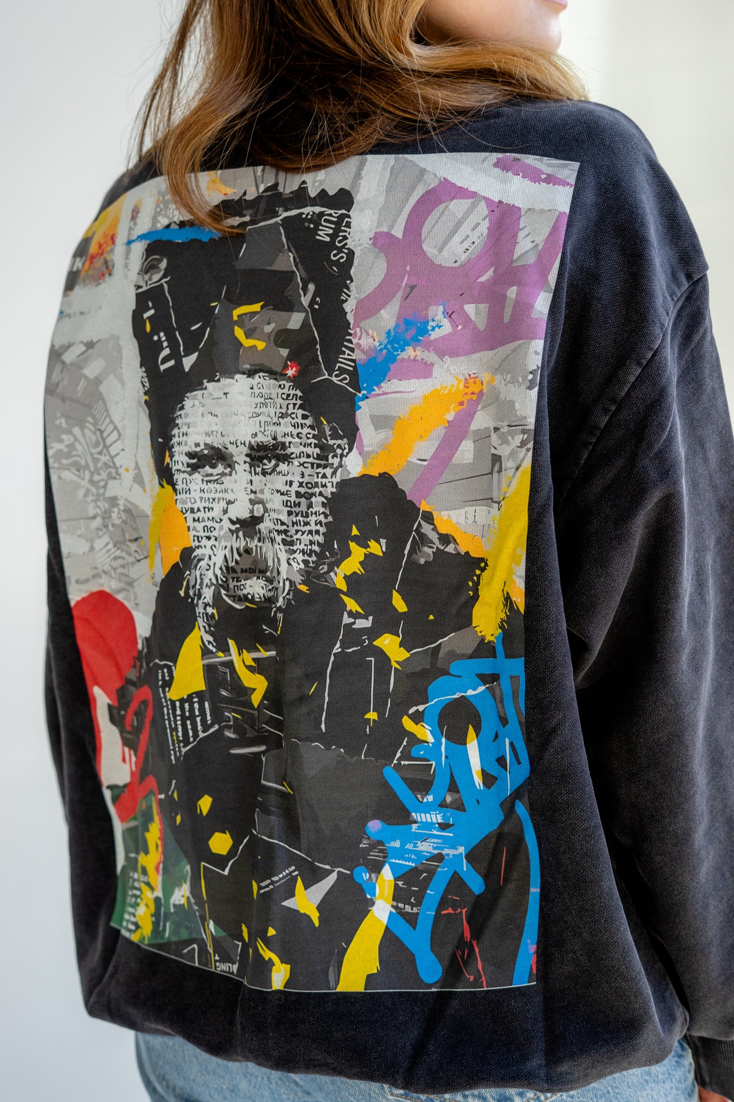 "Shevchenko"  Vintage Unisex Pullover (back) - 360 GSM