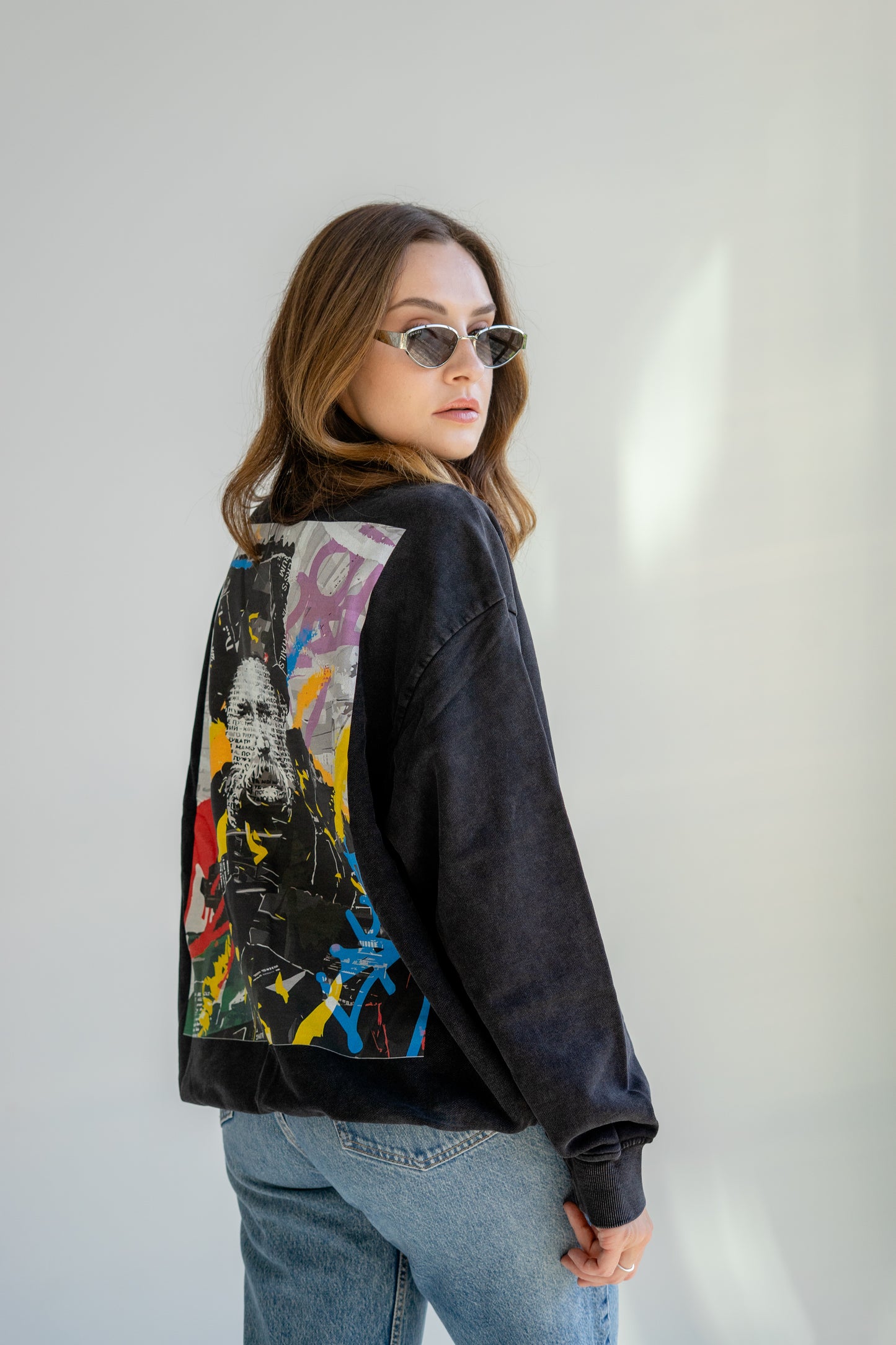"Shevchenko"  Vintage Unisex Pullover (back) - 360 GSM