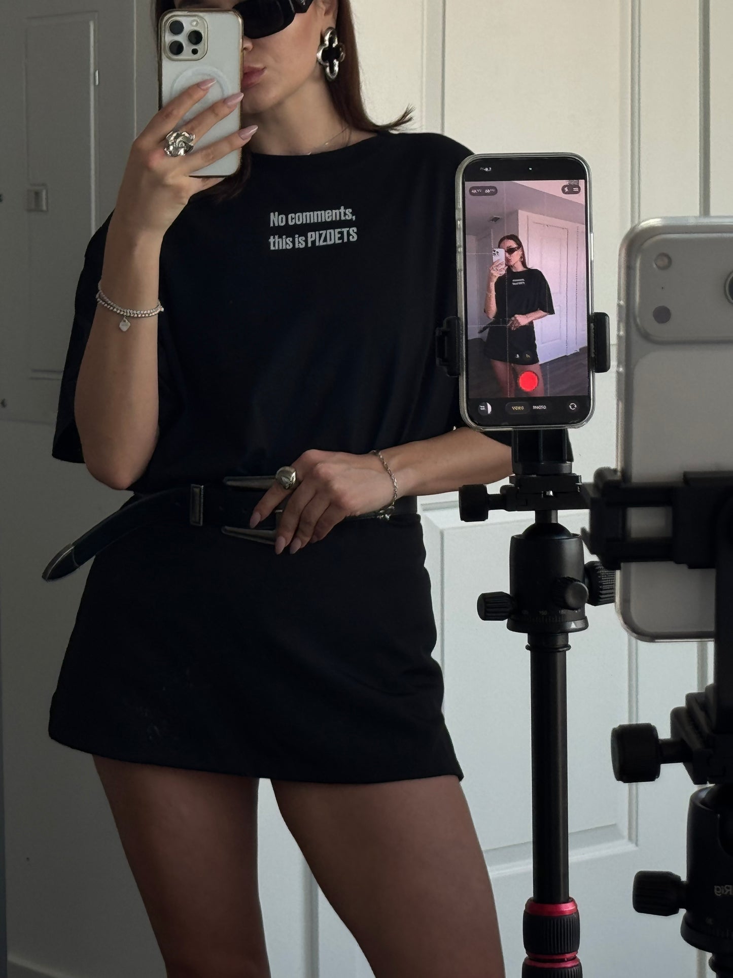 "No comments" Oversize Deep Drop Shoulder Tee - 190 GSM