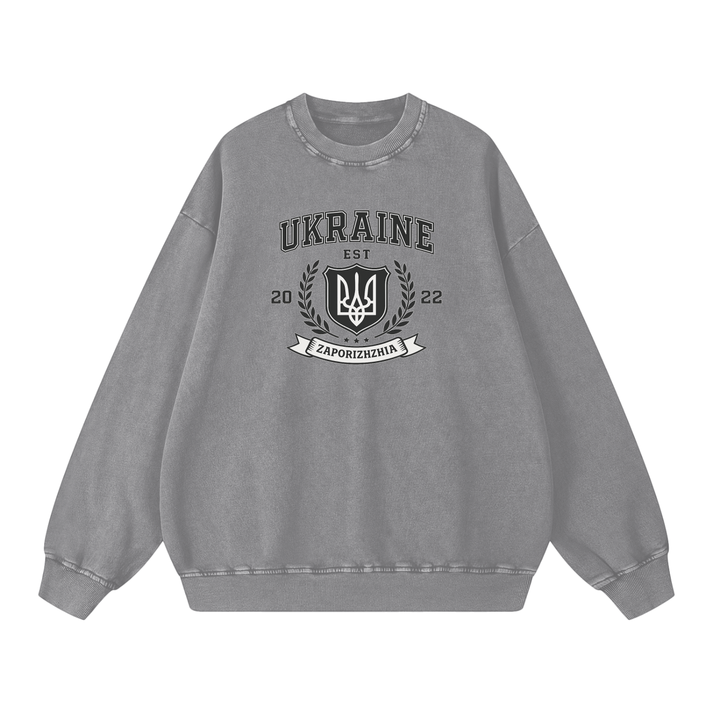 Snow Washed Oversized Sweatshirt (Zaporizhzhia)
