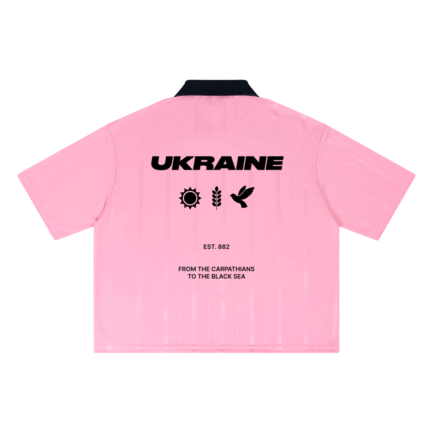 "UKRAINE" Unisex Striped Boxy Soccer Jersey