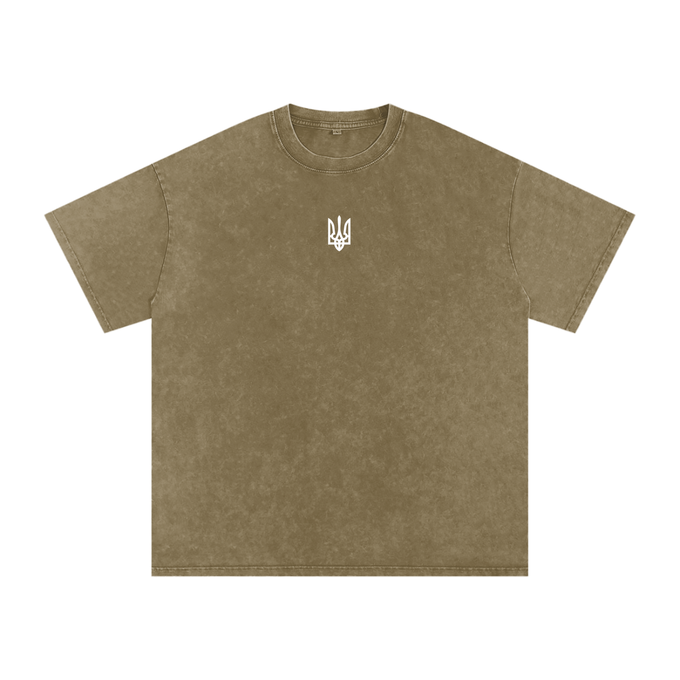 "Тризуб" Snow Washed Oversized Cotton T-Shirt