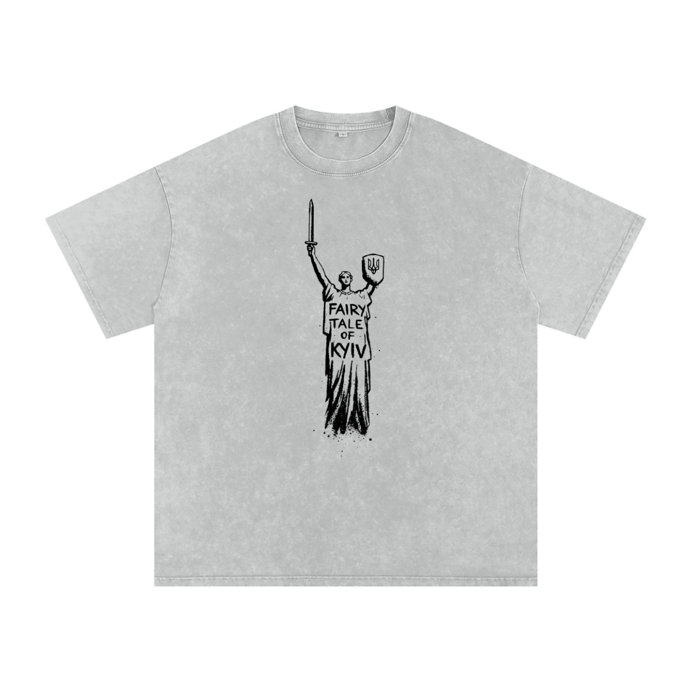 "Fairytale of Kyiv"  Snow Washed Oversized Cotton T-Shirt