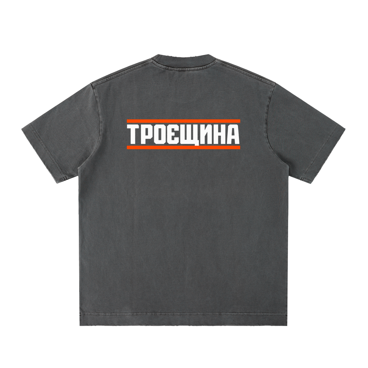 "ТРОЄЩИНА" Heavyweight Vintage Washed Frayed T-Shirt