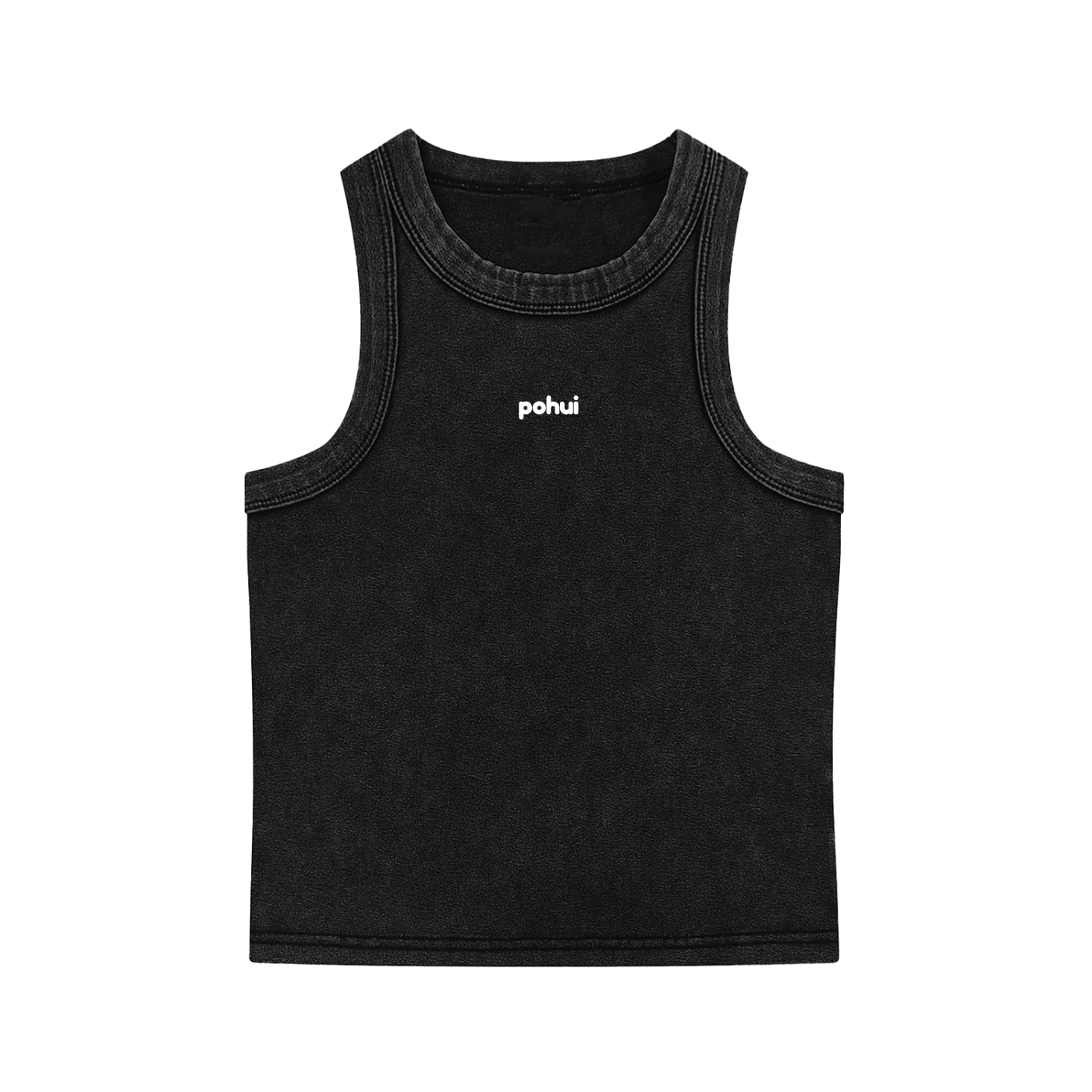 "pohui" Snow Washed Tank Top