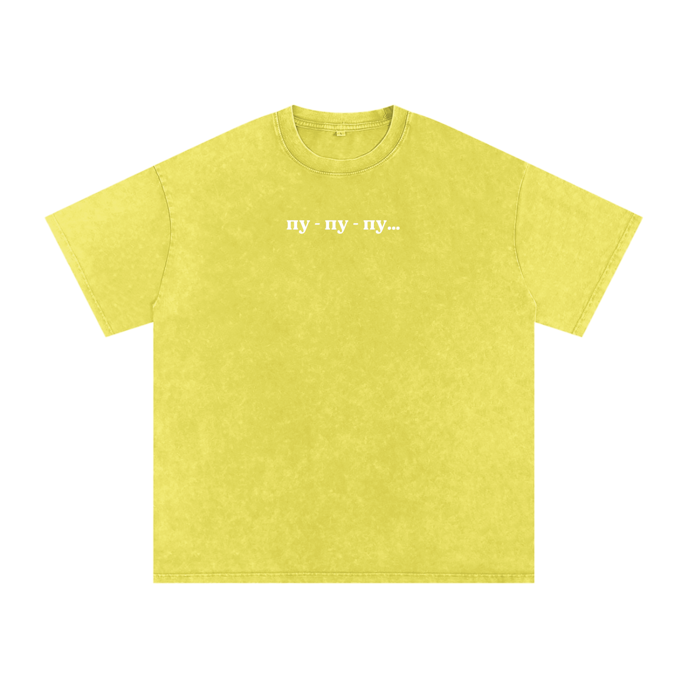 "пу-пу-пу" Snow Washed Oversized Cotton T-Shirt