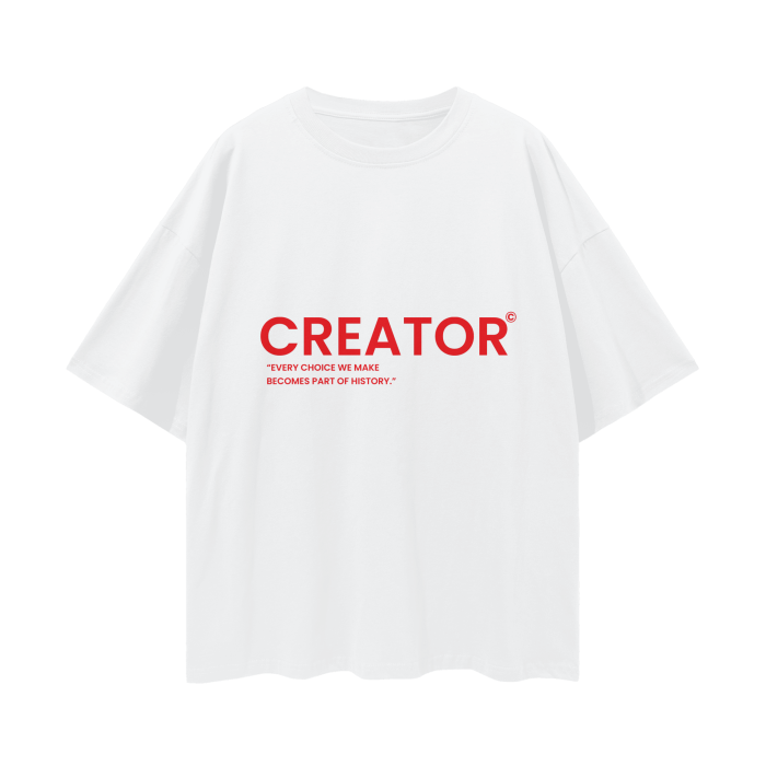 “CREATOR” Oversize Deep Drop Shoulder Tee - 190 GSM