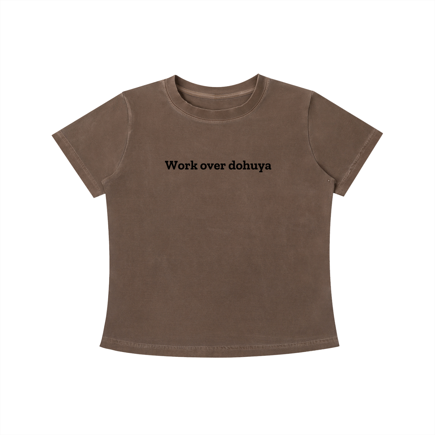 “Work over dohuya” Vintage Wash Slim Fit T-shirt