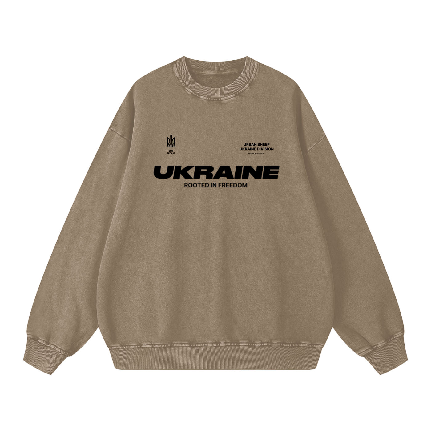 “UKRAINE 882” Snow Washed Oversized Sweatshirt