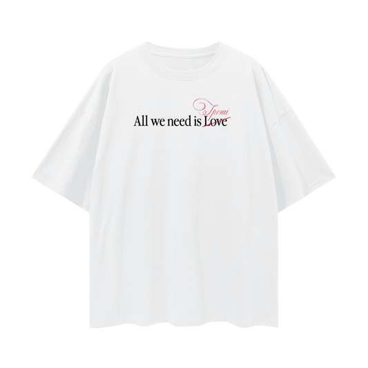 "Гроші" Oversize Deep Drop Shoulder Tee - 190 GSM