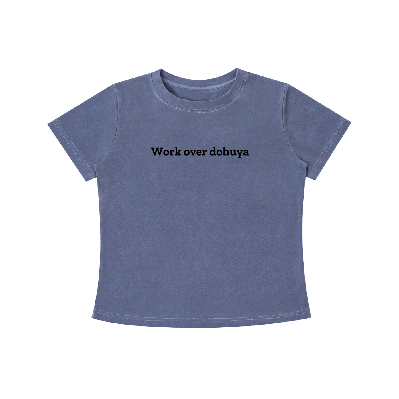 “Work over dohuya” Vintage Wash Slim Fit T-shirt
