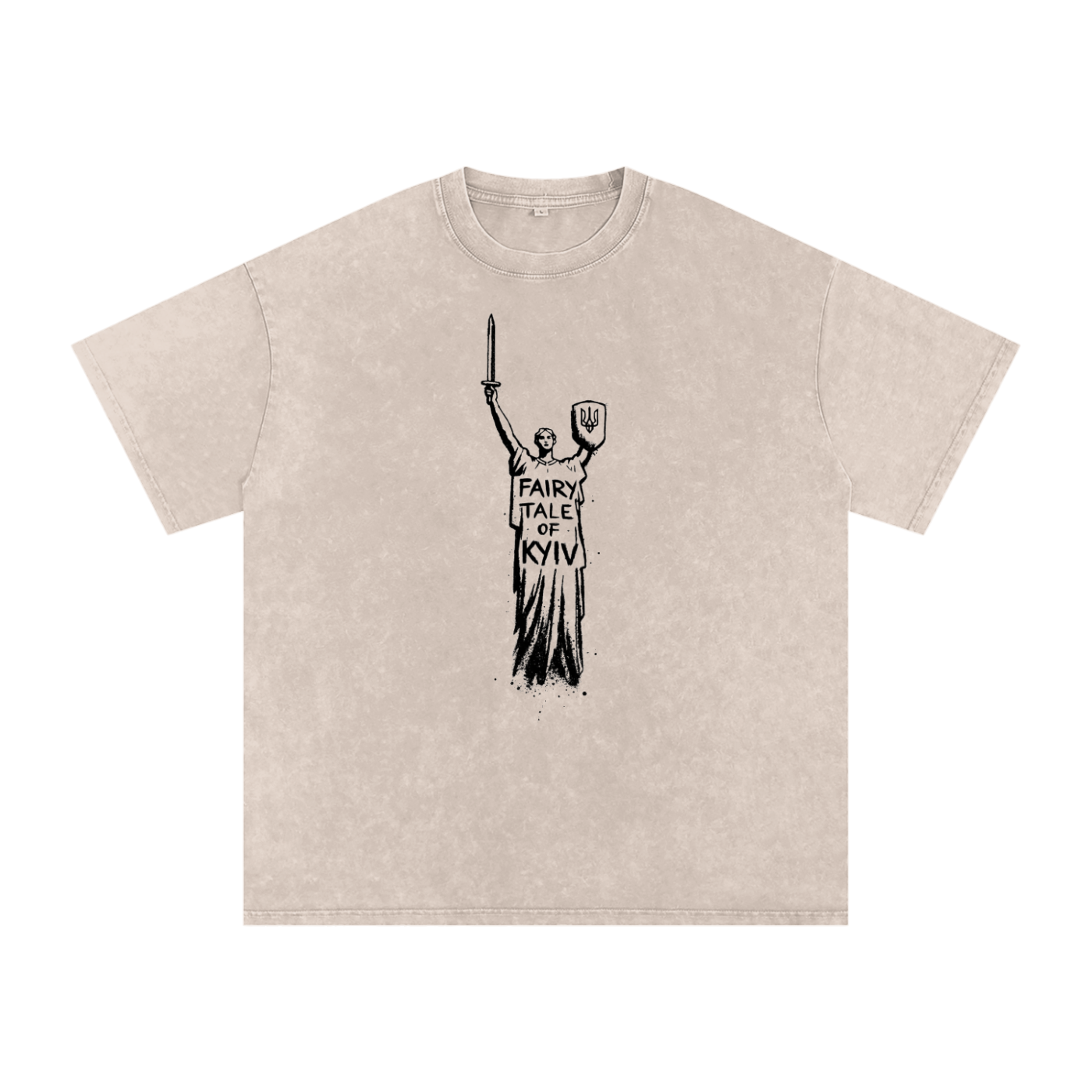 "Fairytale of Kyiv"  Snow Washed Oversized Cotton T-Shirt