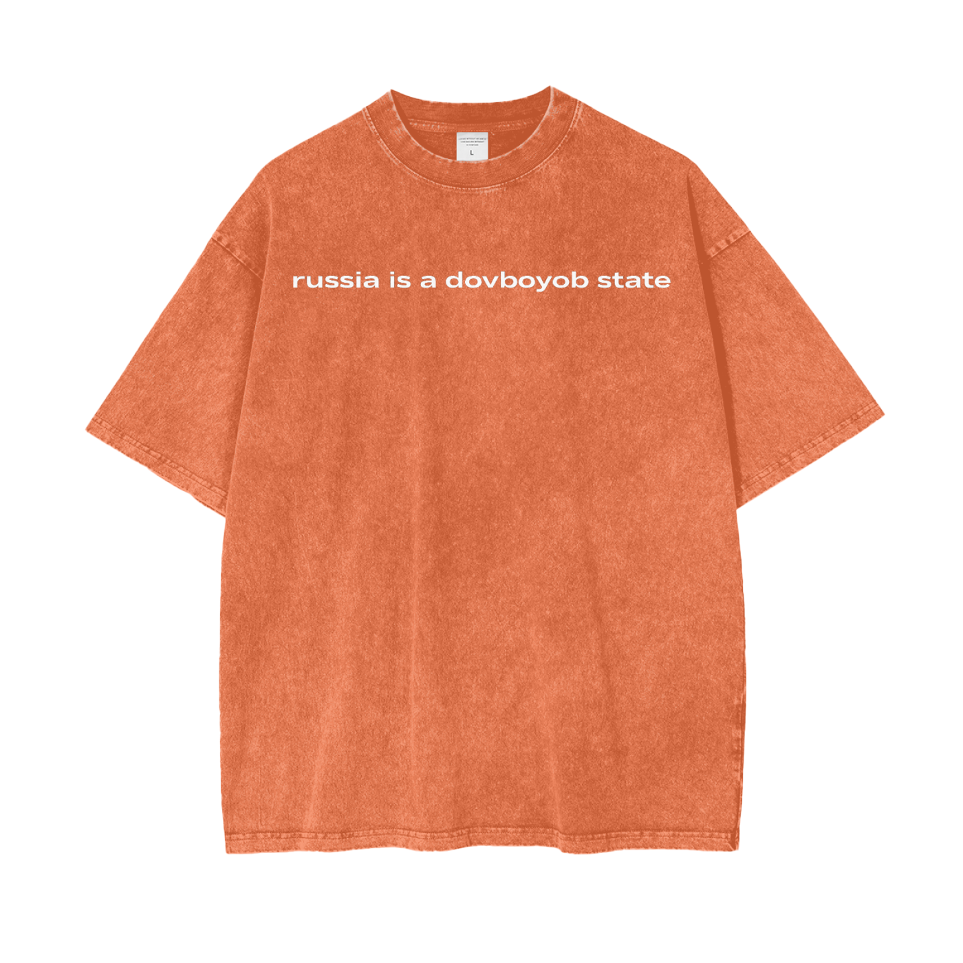 Vintage Oversize T-Shirt - “russia is a dovboyob state”