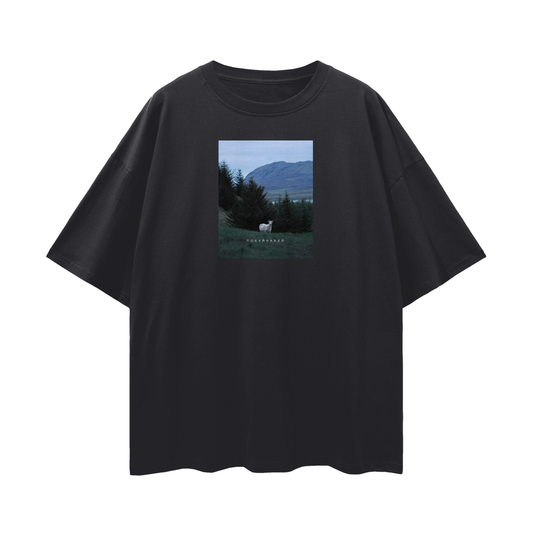 "похуйнахуй" Oversize Deep Drop Shoulder Tee - 190 GSM