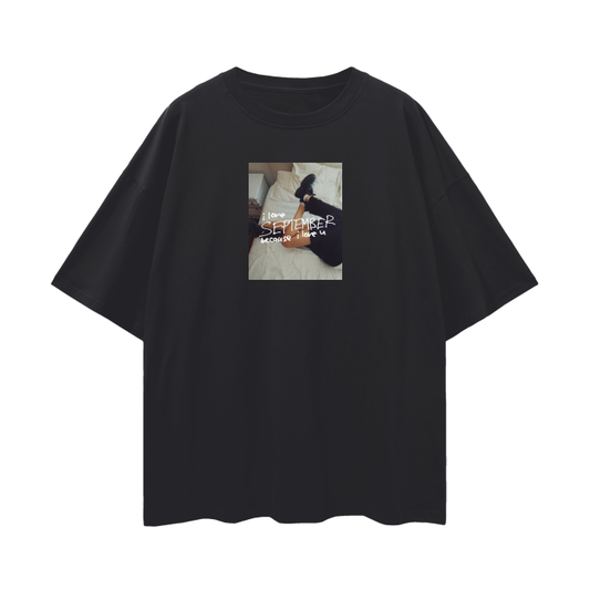 “September” Oversize Deep Drop Shoulder Tee - 190 GSM