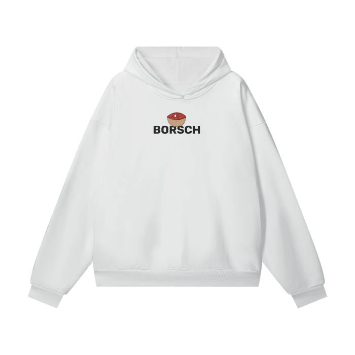 “BORSCH” Oversize Heavyweight Hidden Pocket Fleece Hoodie - 460 GSM