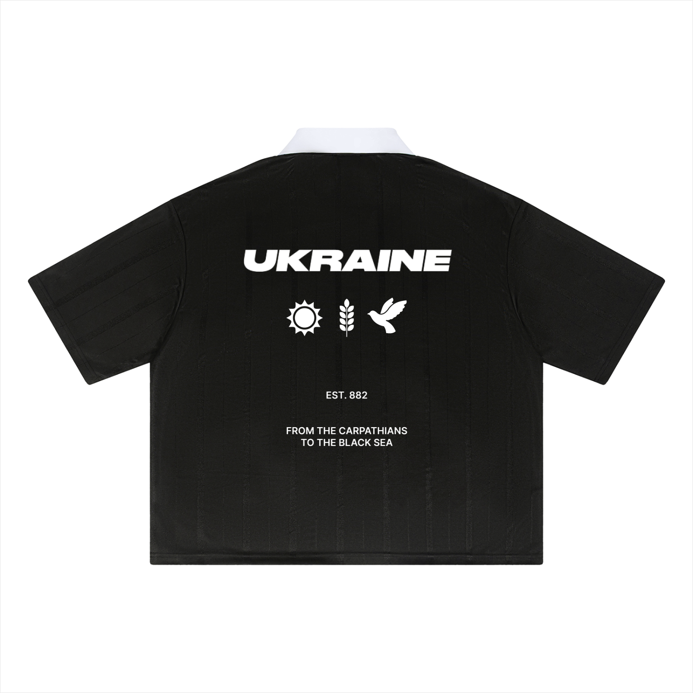 "UKRAINE" Unisex Striped Boxy Soccer Jersey