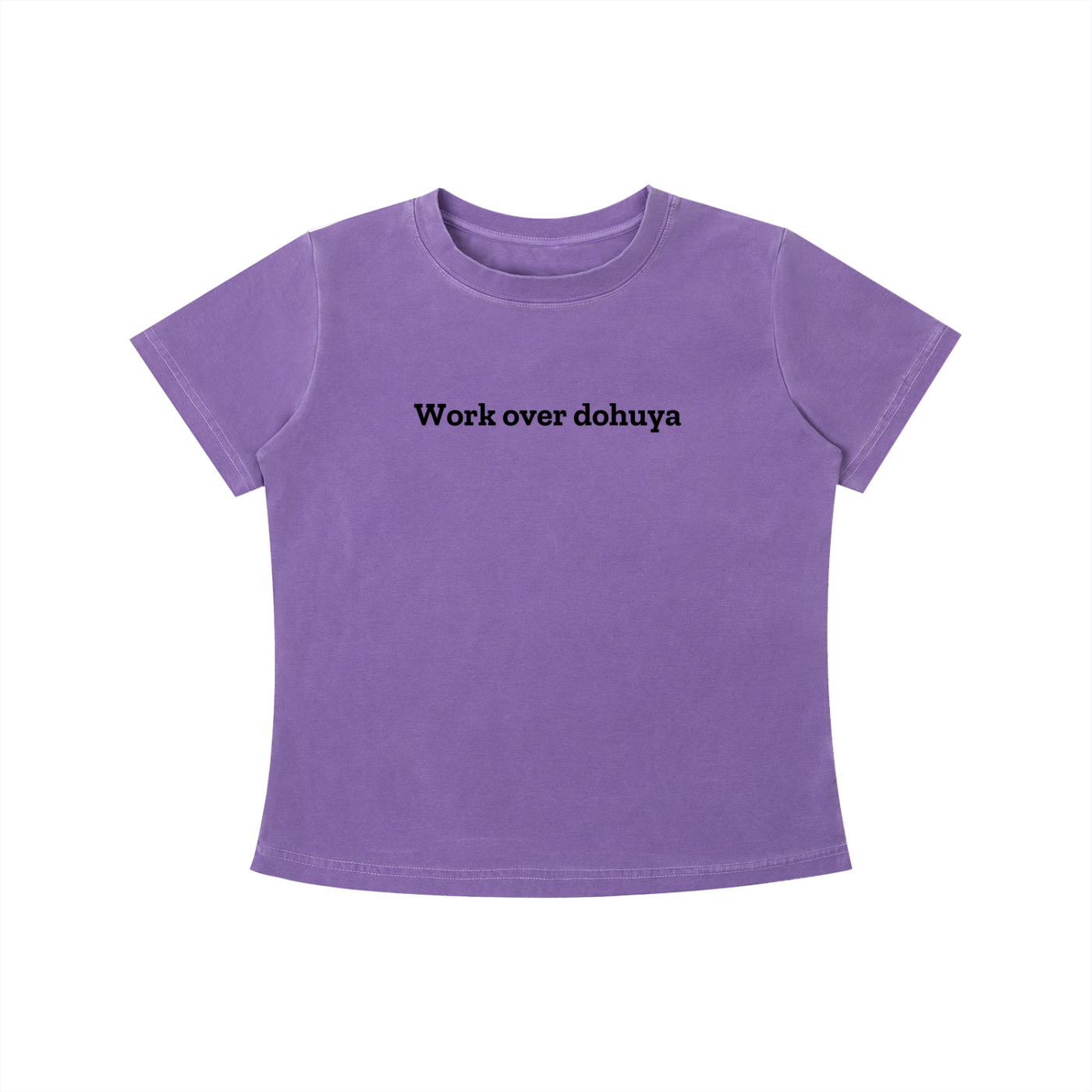 “Work over dohuya” Vintage Wash Slim Fit T-shirt