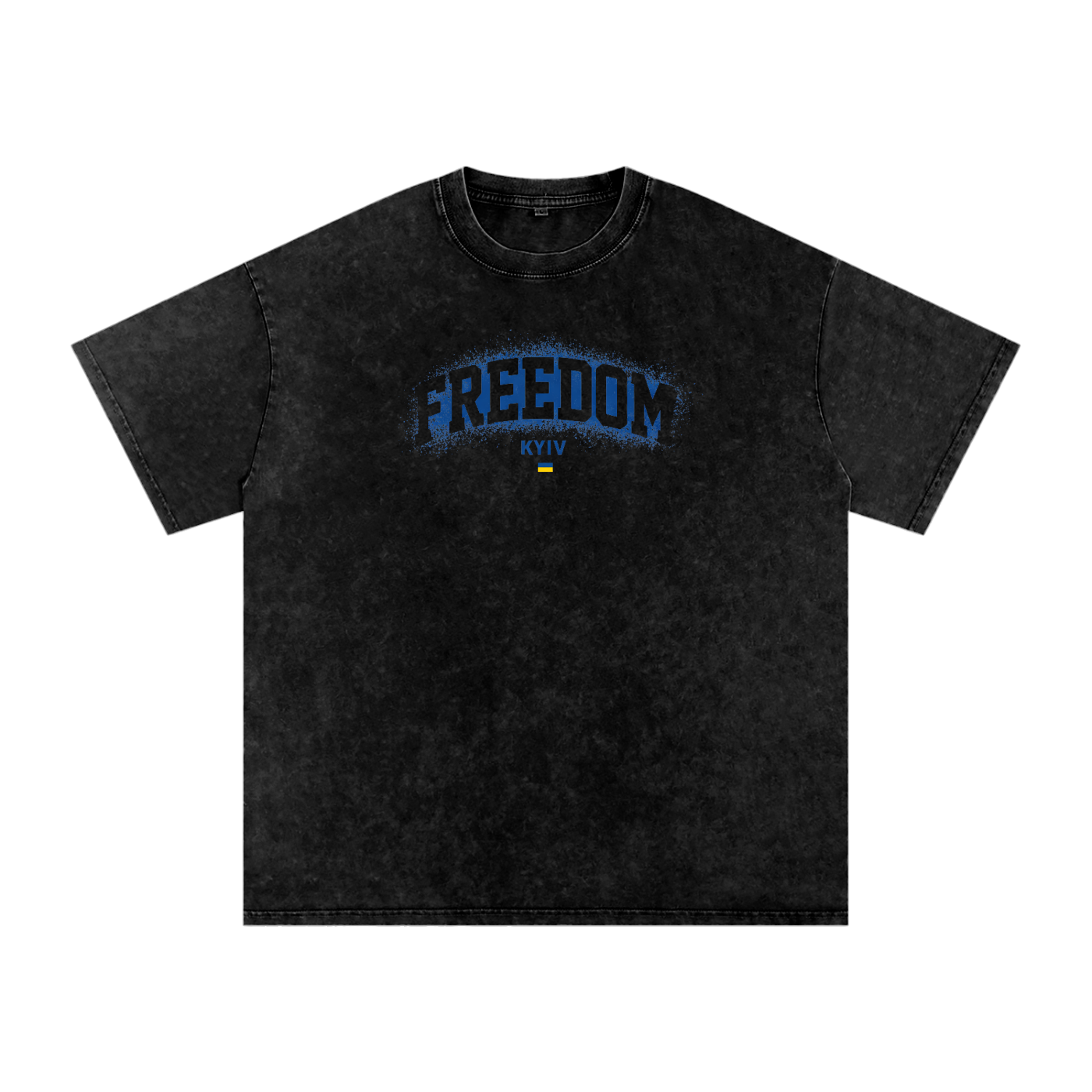 "Freedom" Snow Washed Oversized Cotton T-Shirt