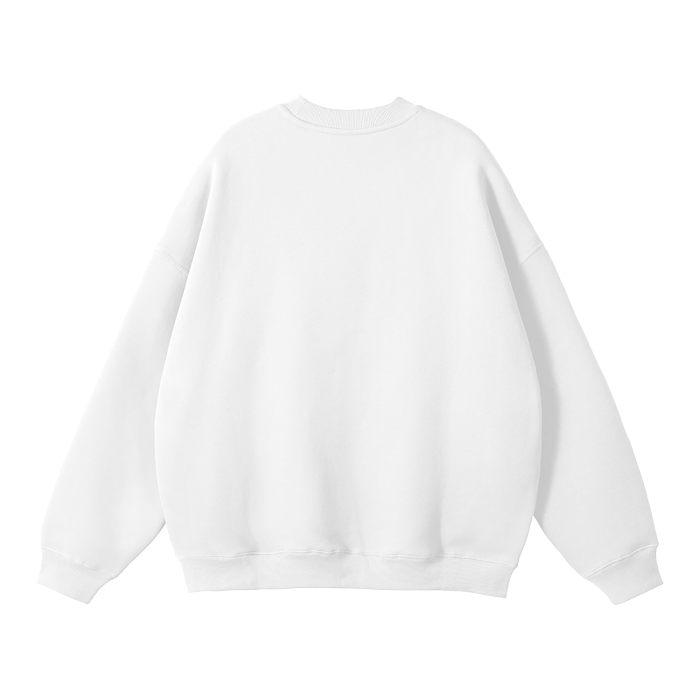 "UA" Streetwear Unisex Solid Color Fleece Pullover (white)